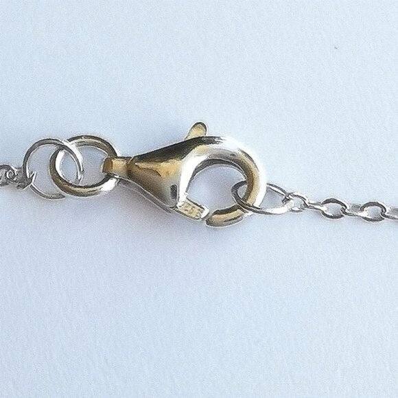 Sterling Silver CZ droplet necklace 18" 🆕 - Picture 4 of 8